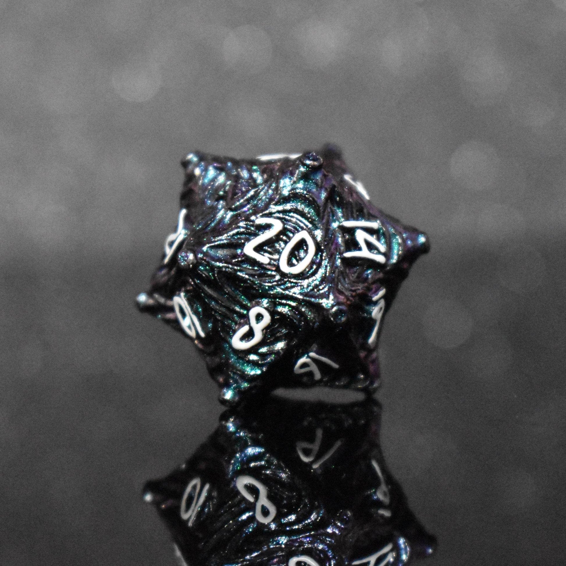Vortex Warp Metal Dice Set - Pearlescent Galaxy - 