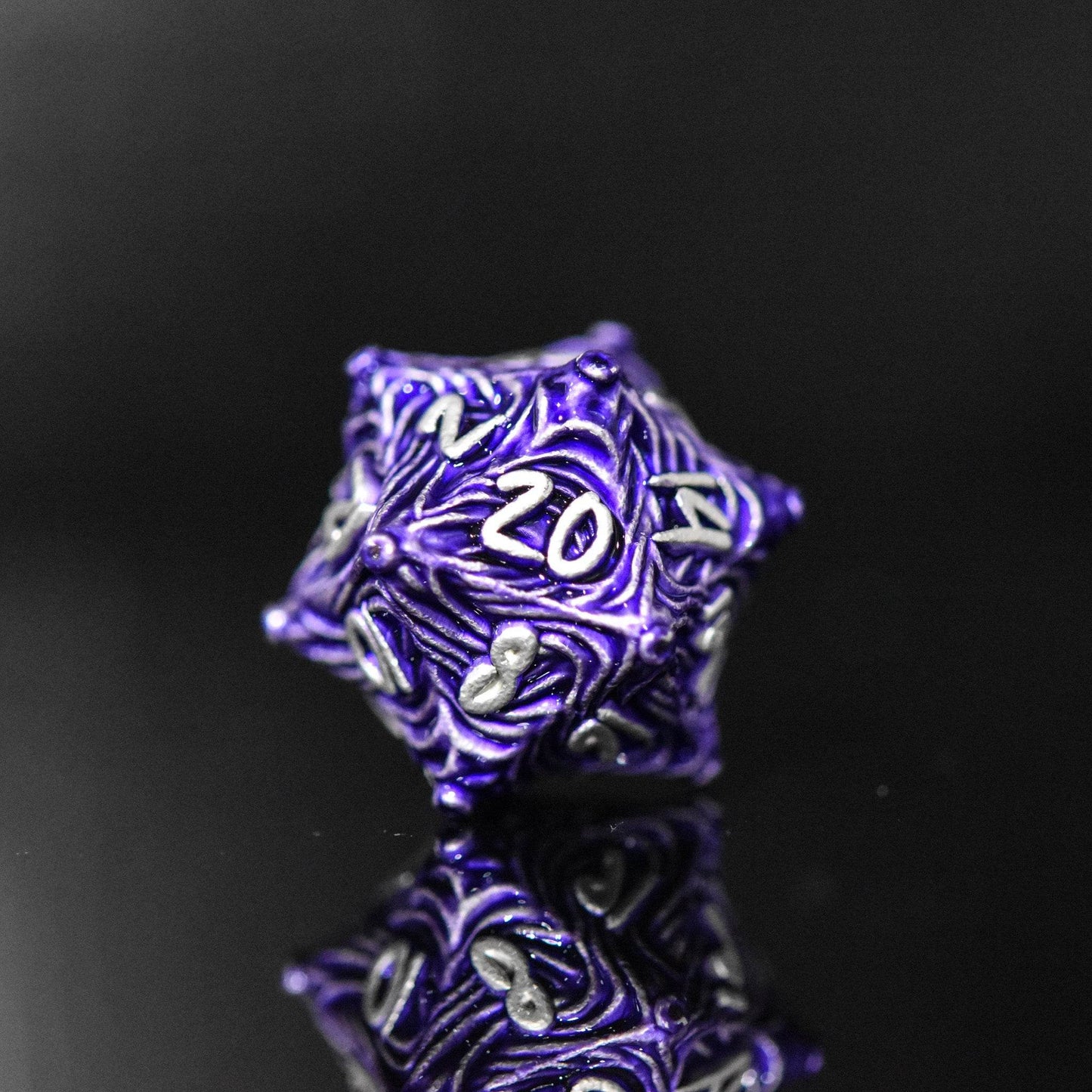 Vortex Warp Metal Dice Set - Purple - 