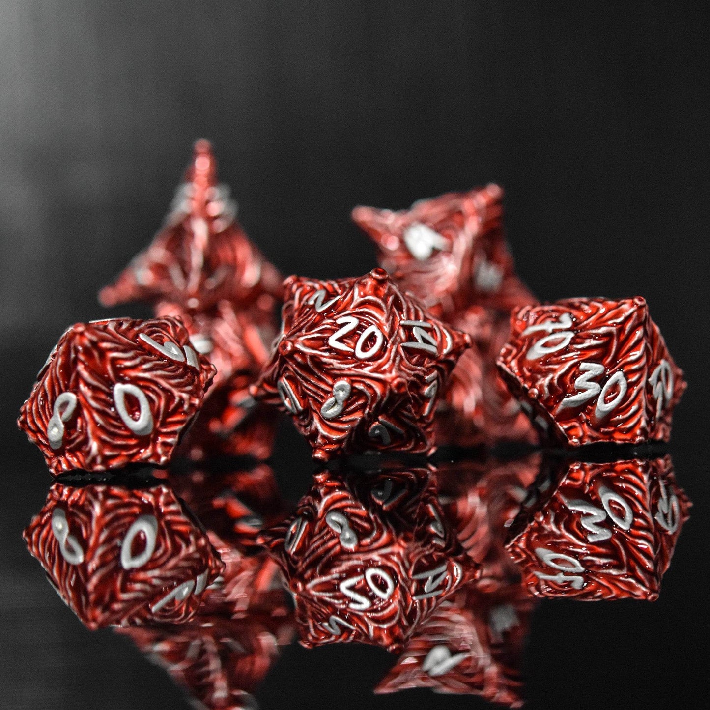 Vortex Warp Metal Dice Set - Red - 