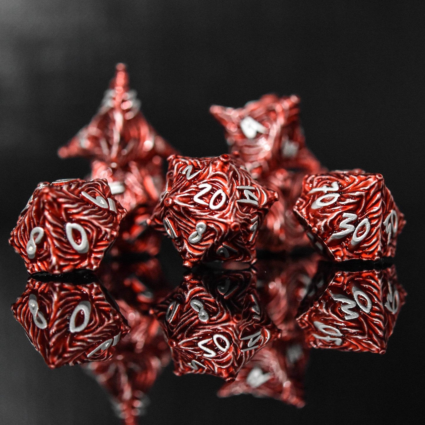 Vortex Warp Metal Dice Set - Red - 