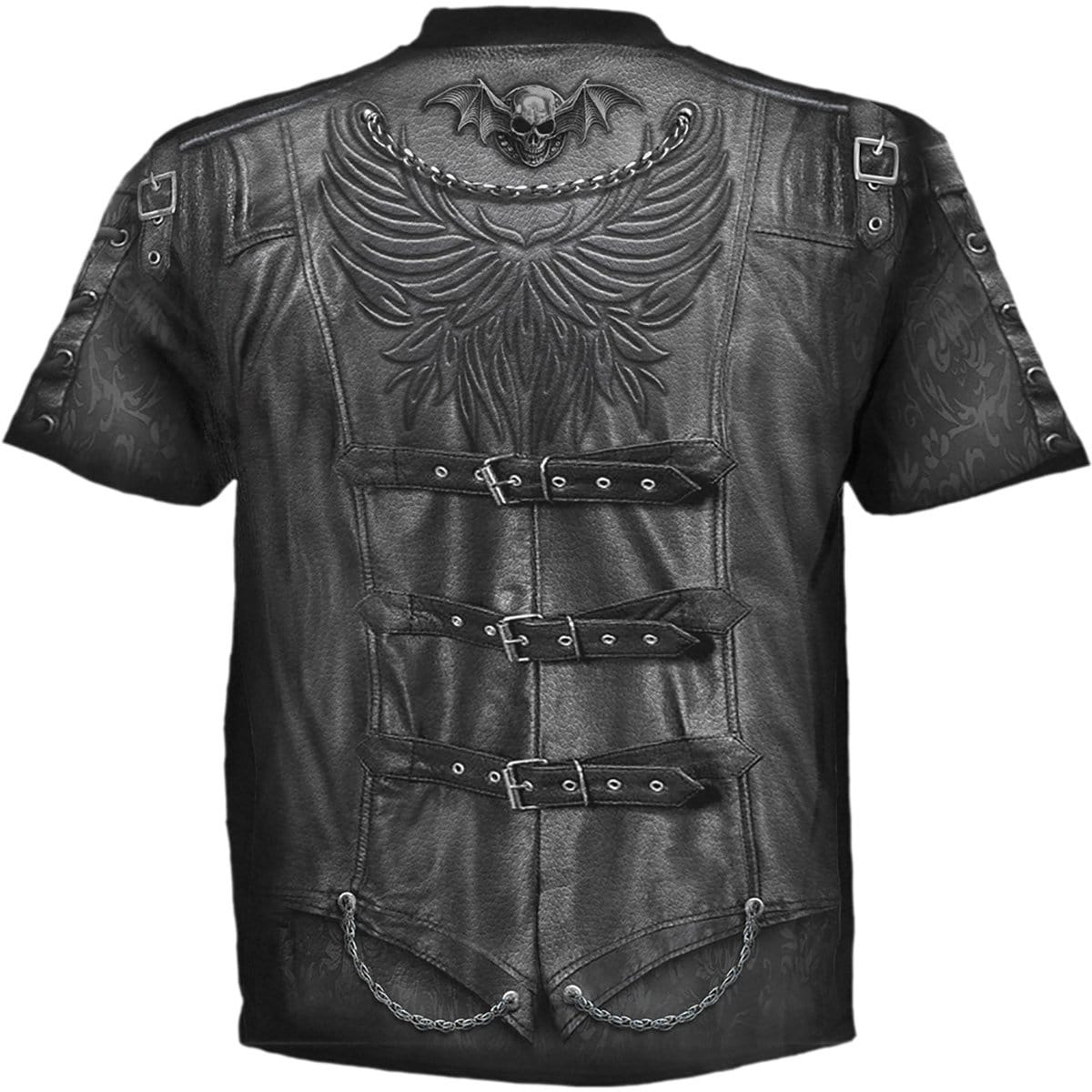 GOTH WRAP - Allover T-Shirt Black