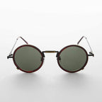 Round Goth Steampunk Vintage Sunglass - Waldo - Tortoise/Bronze
