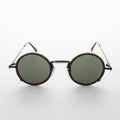 Round Goth Steampunk Vintage Sunglass - Waldo - Tortoise/Gun Metal