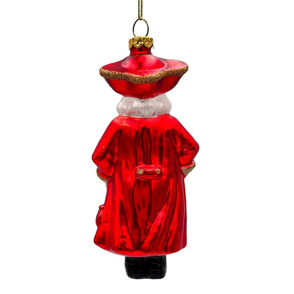 Spooky Pirate of the High Seas Glass Ornament, Creepy Halloween Tree Decoration - 