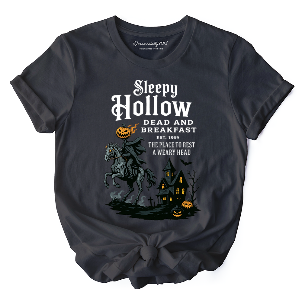 Headless Horseman Sleepy Hollow Halloween T-Shirt, Dead and Breakfast Retro Tee