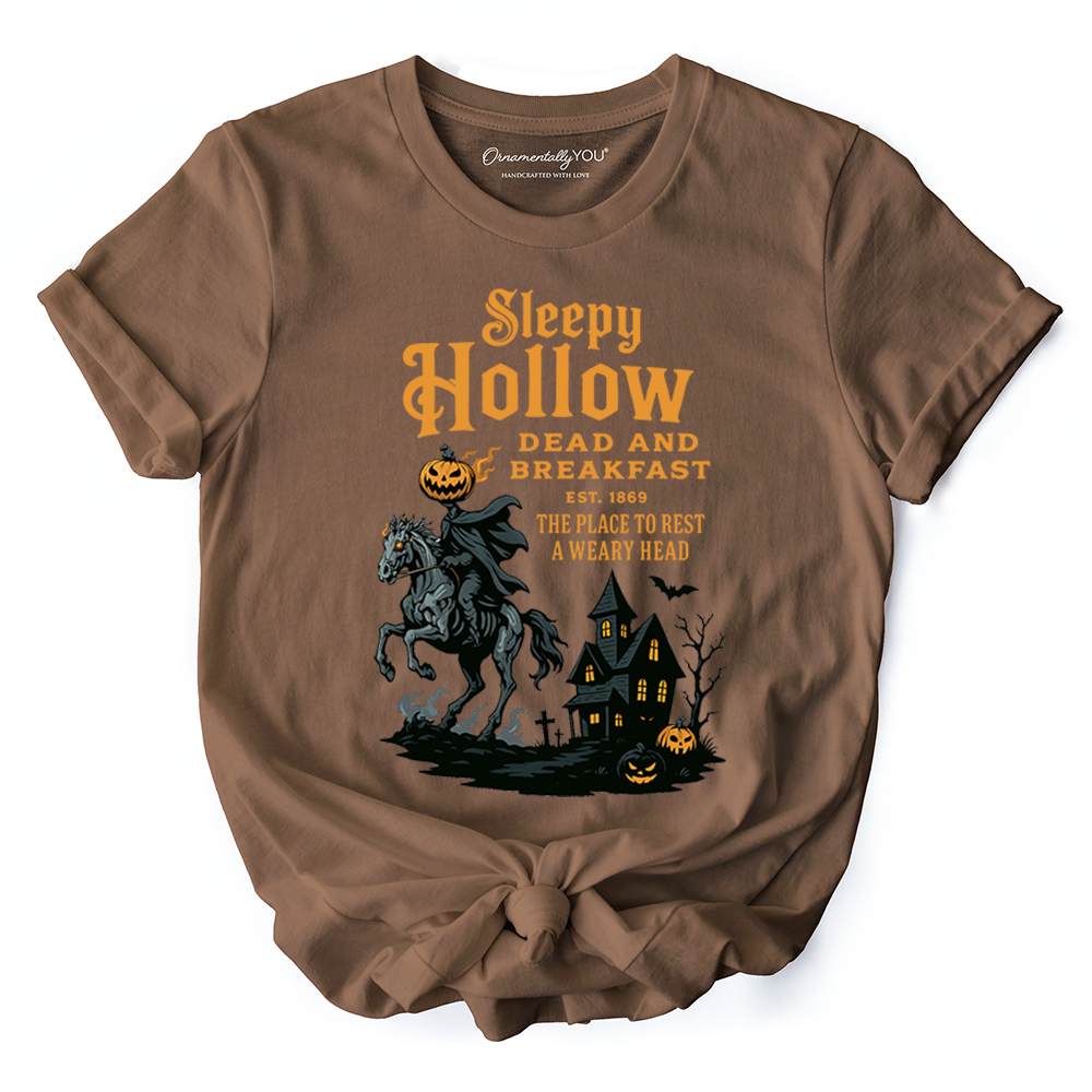 Headless Horseman Sleepy Hollow Halloween T-Shirt, Dead and Breakfast Retro Tee