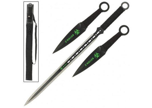 Three Piece Ninja Sword Throwing Knife Set-0