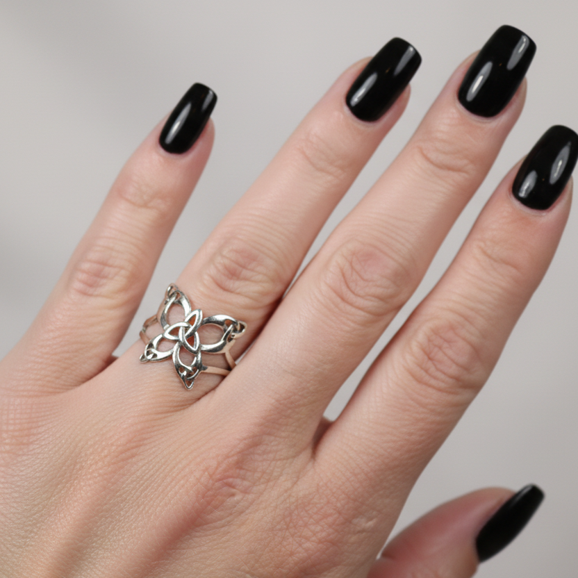 Trinity Knot Butterfly Ring