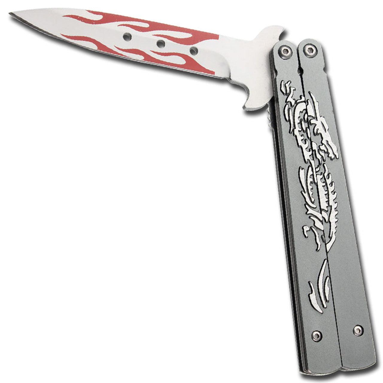 Dragon Flame Spring Assist Knife - Field Grey-1