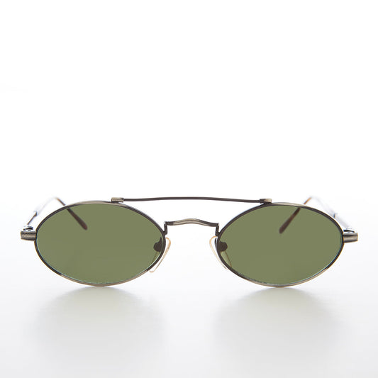 Gothic Oval Steampunk Vintage Sunglasses - Wink