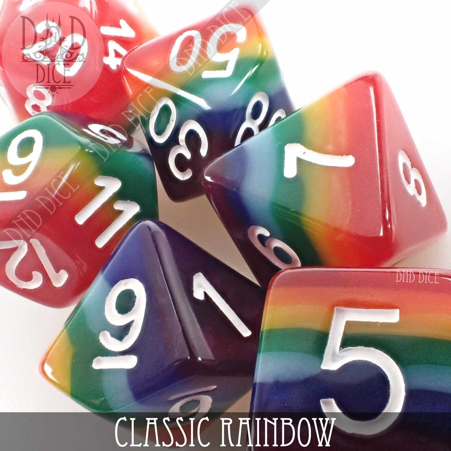 Classic Rainbow Dice Set