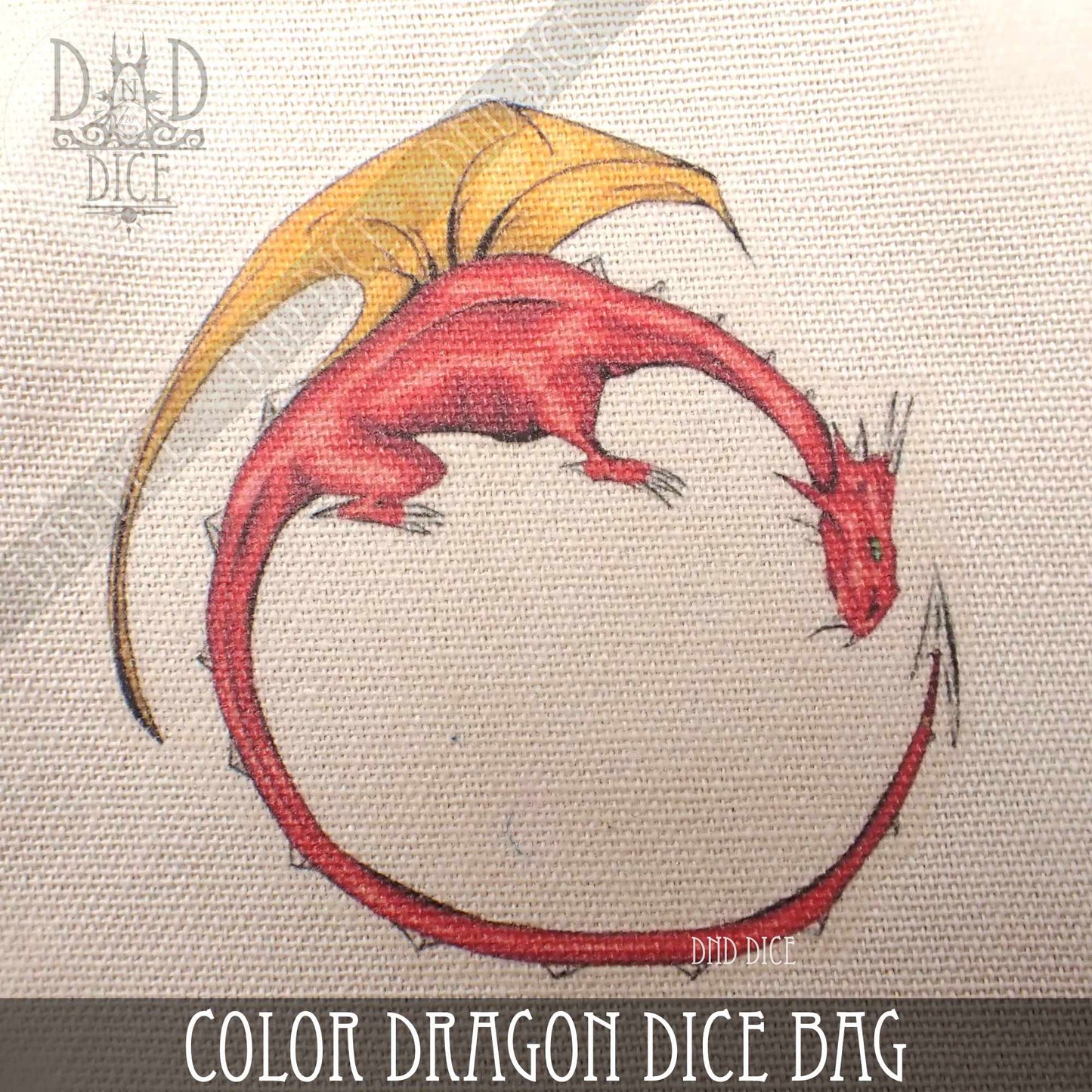 Bolsa de dados de dragón de colores