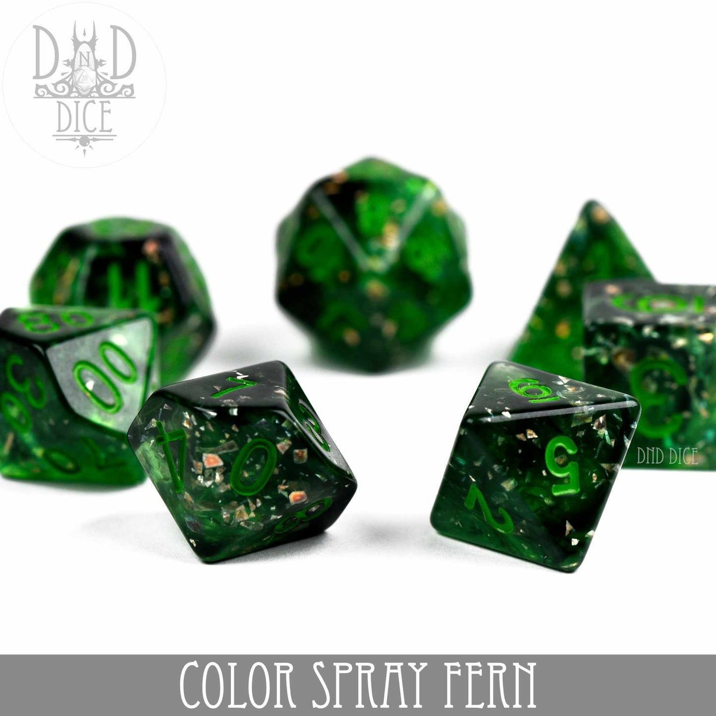 Color Spray Fern Dice Set