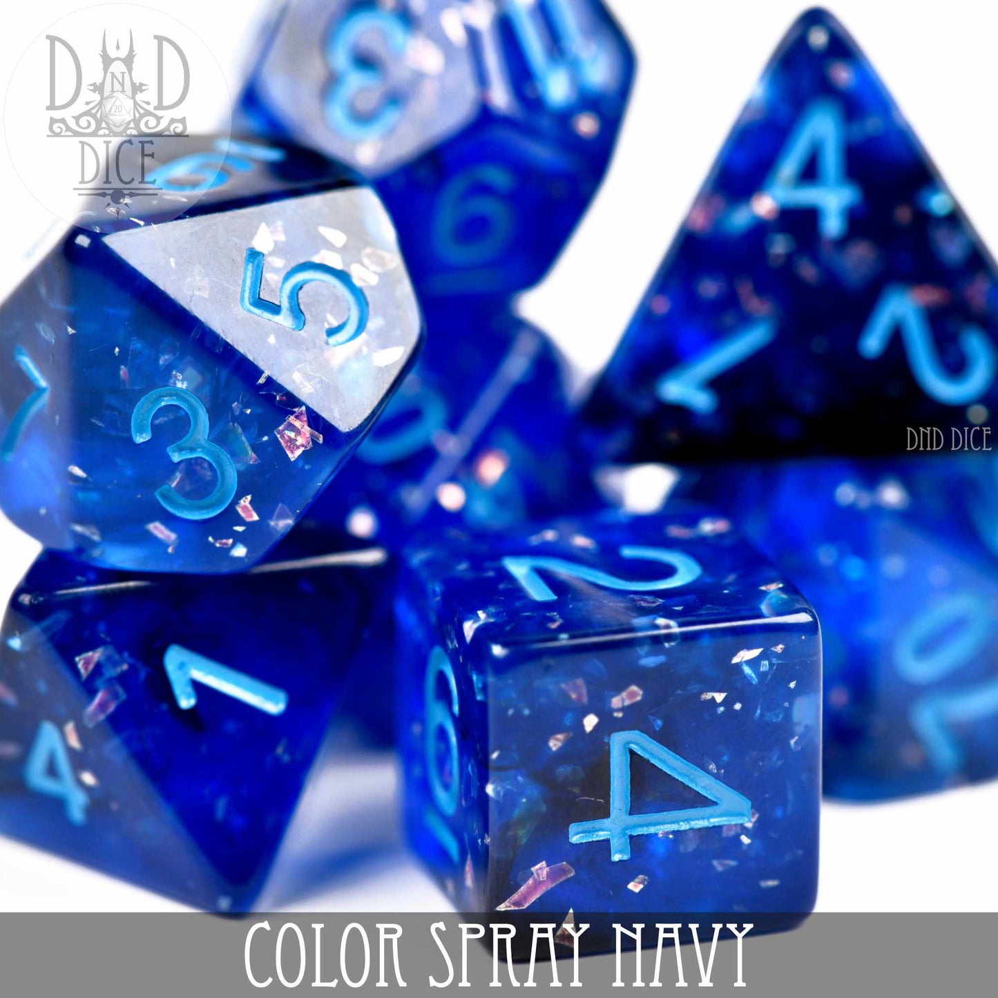 Color Spray Navy Dice Set