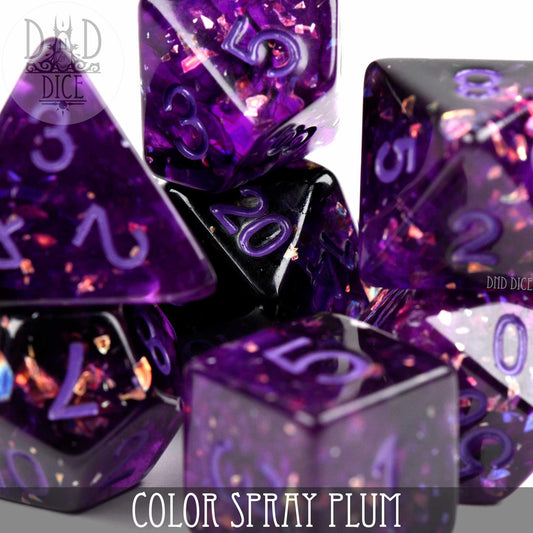 Color Spray Plum Dice Set