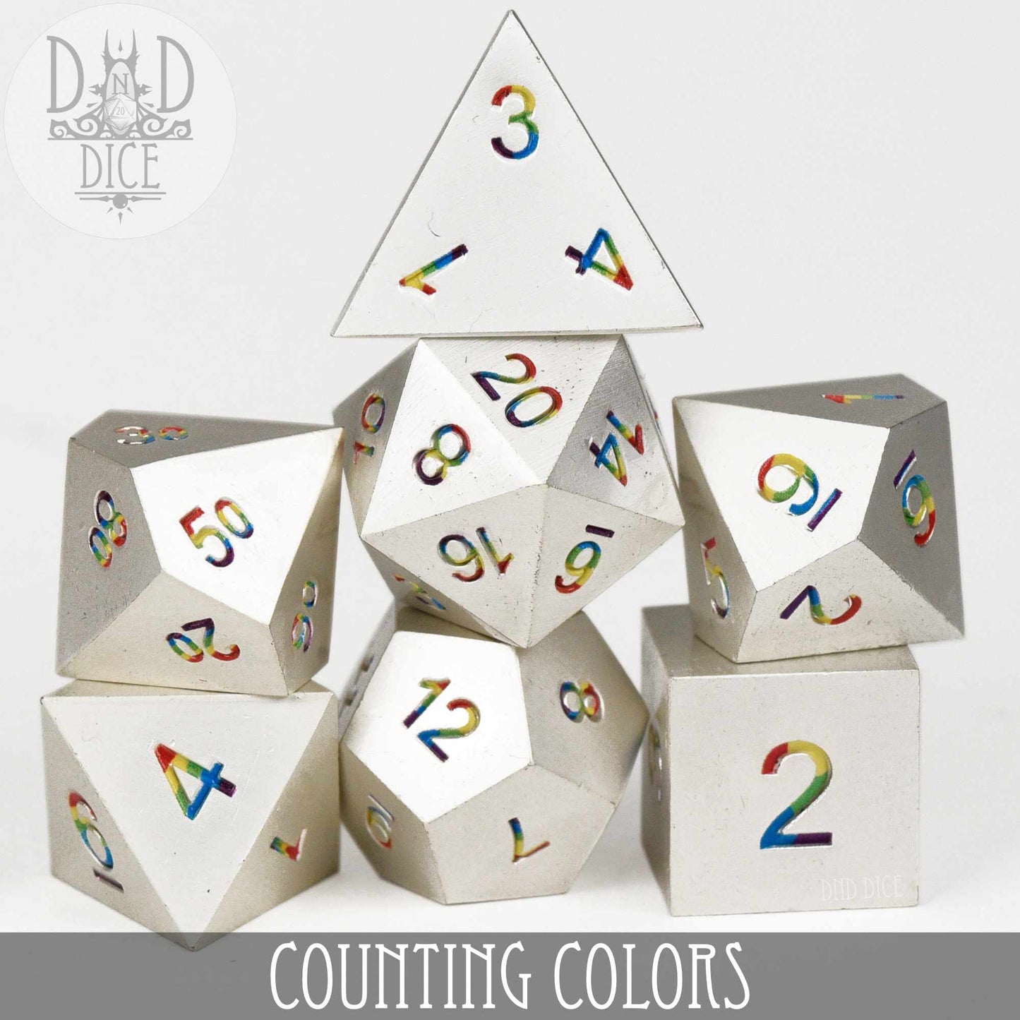 Counting Colors Metal Dice Set