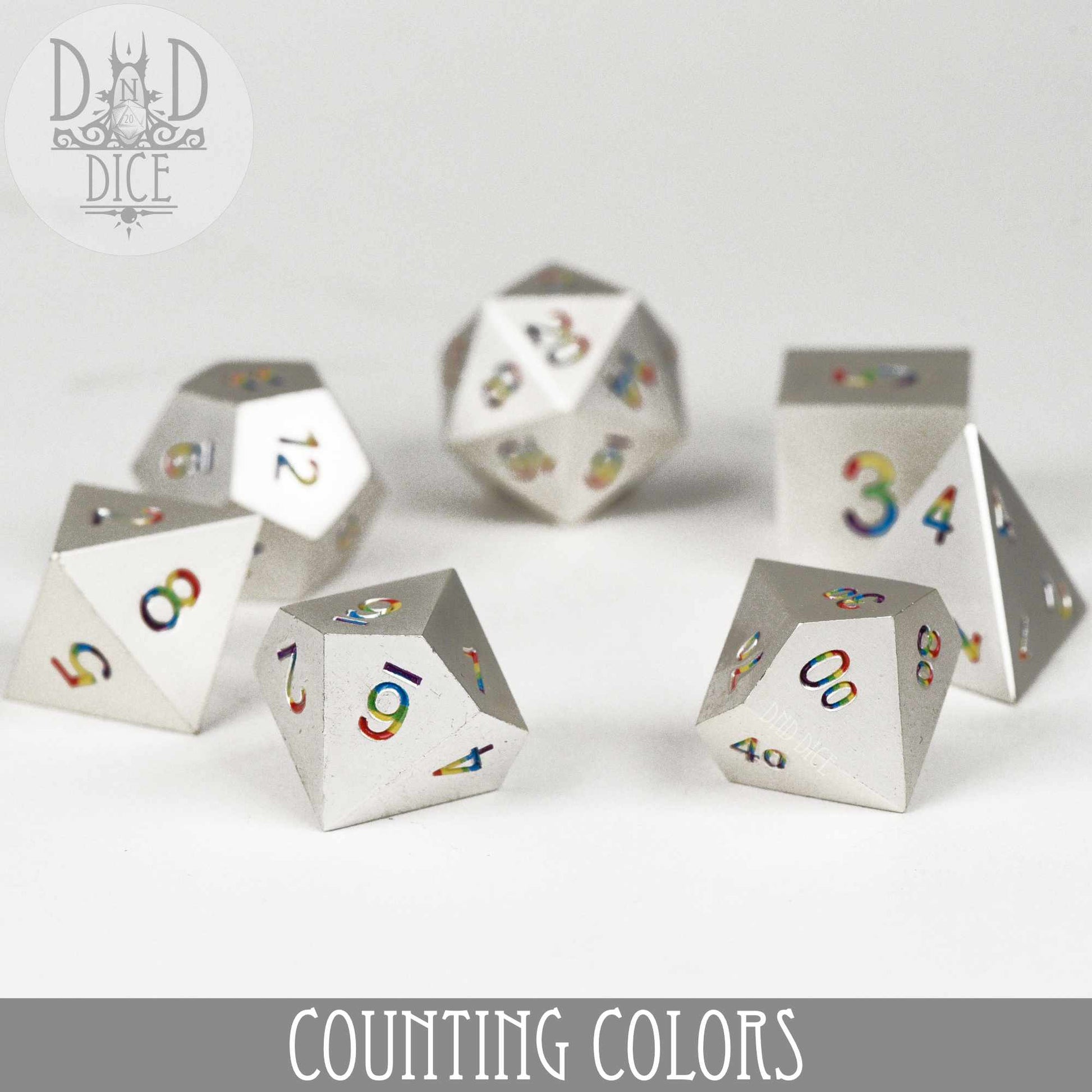 Counting Colors Metal Dice Set