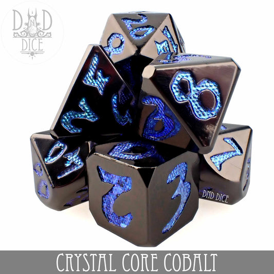 Ensemble de dés en métal cobalt Crystal Core