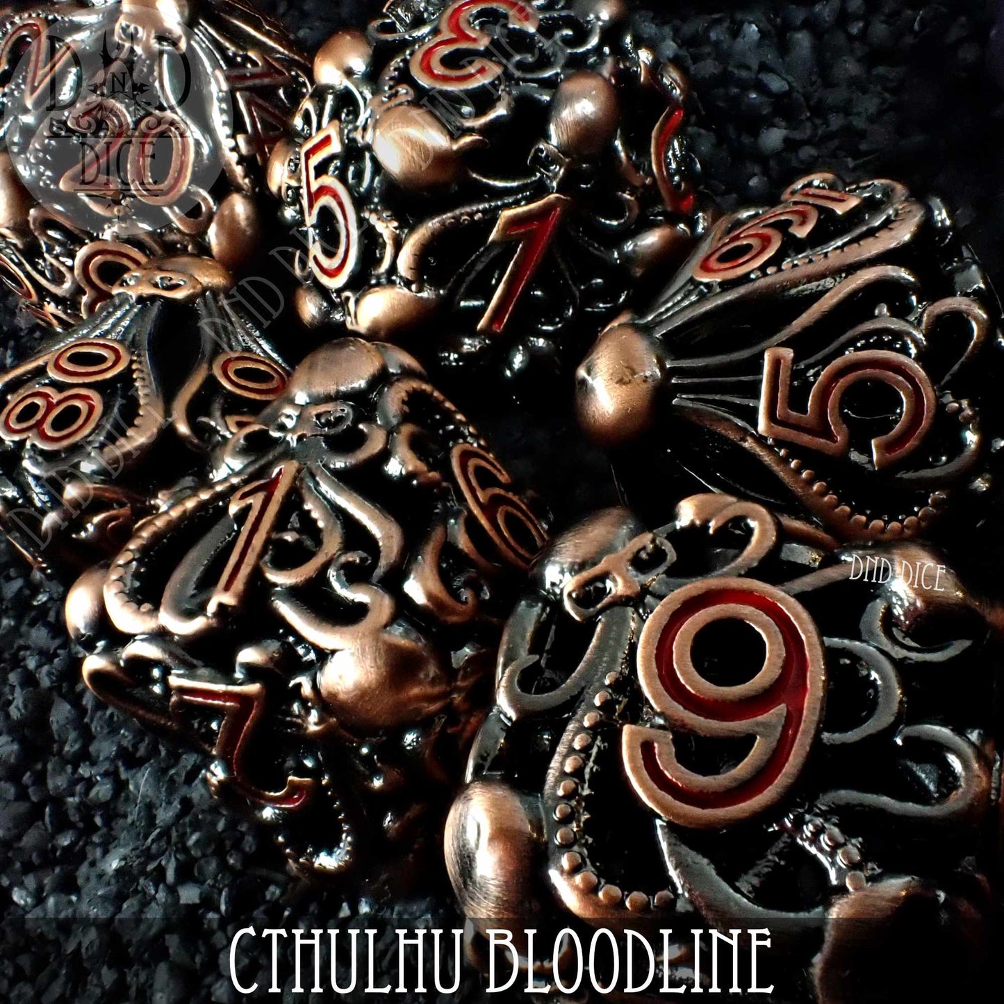 Ensemble de dés en métal Cthulhu Bloodline (coffret cadeau)