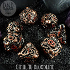 Cthulhu Bloodline Metal Dice Set (Gift Box)
