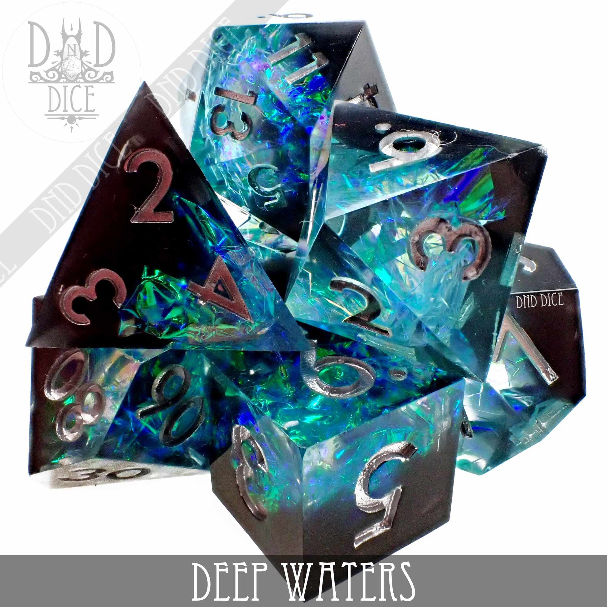 Deep Waters Handmade Dice Set