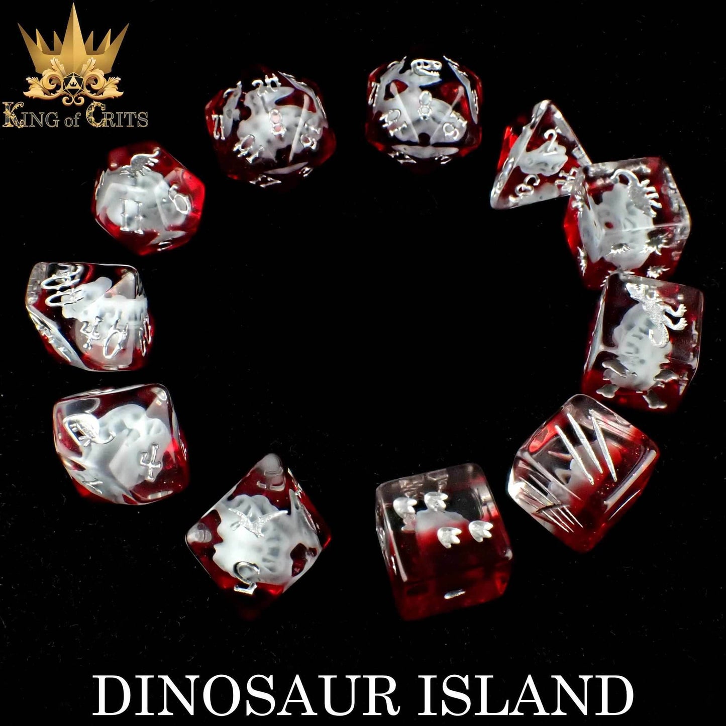 Dinosaur Island 11 Dice Set - 