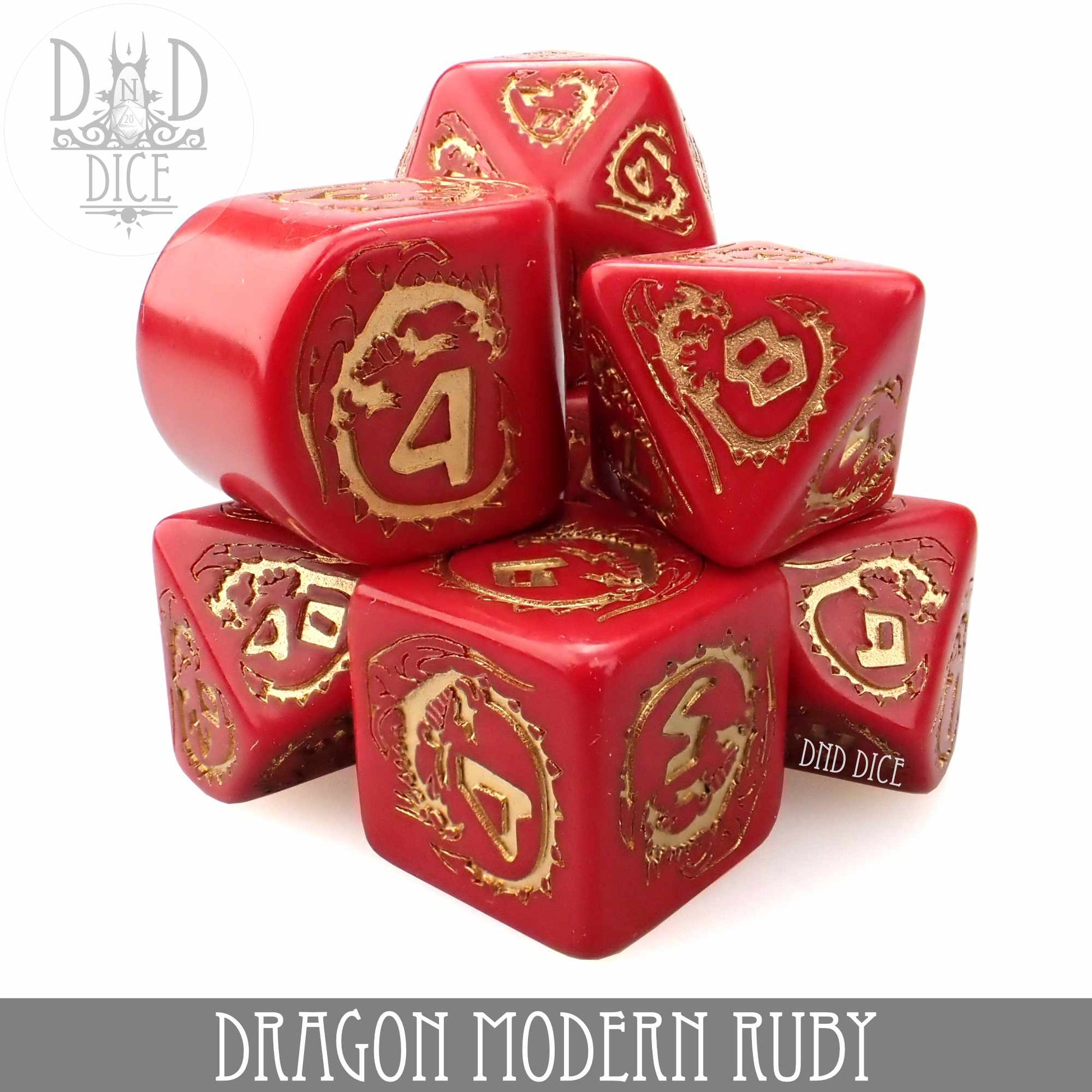 Dragon Modern Ruby Dice Set