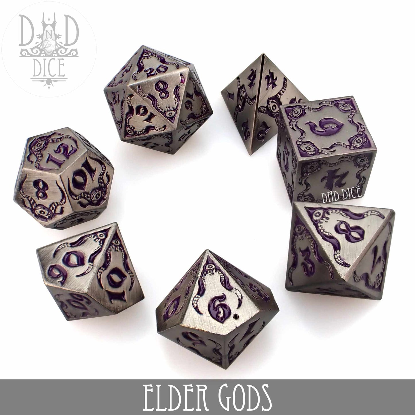 Ensemble de dés en métal Elder Gods