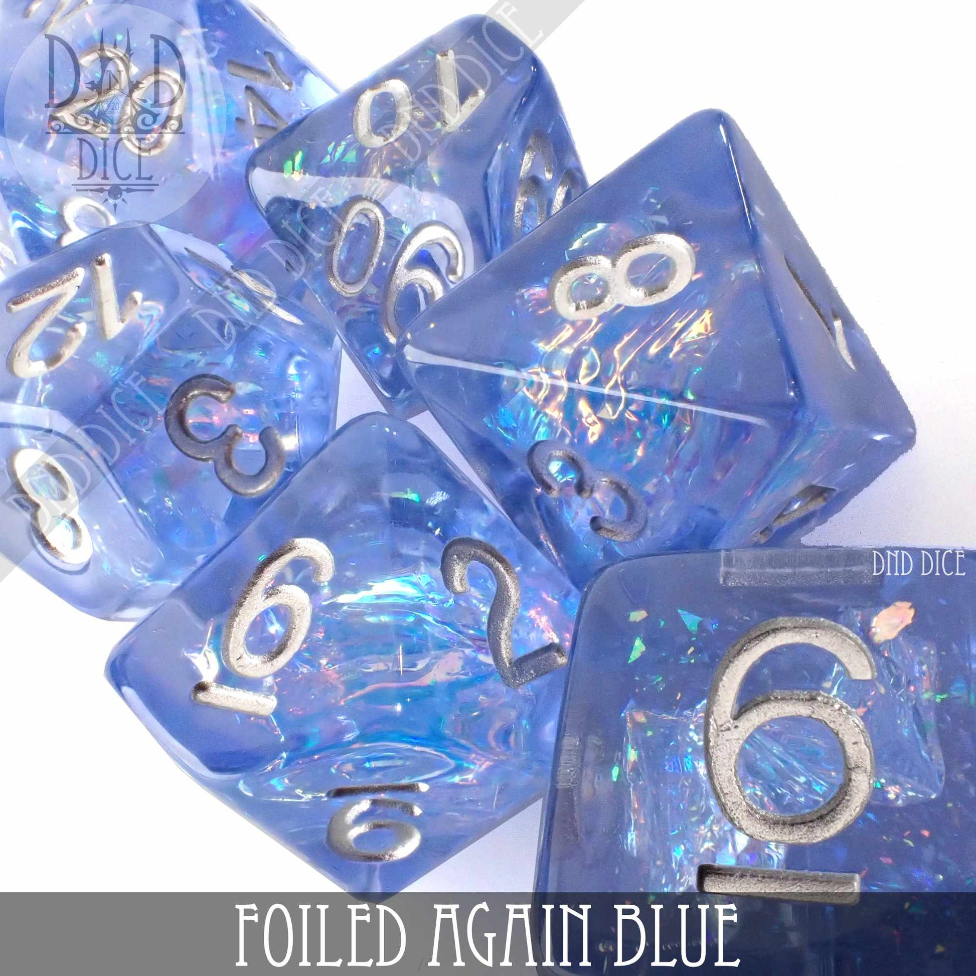 Foiled Again Blue Dice Set