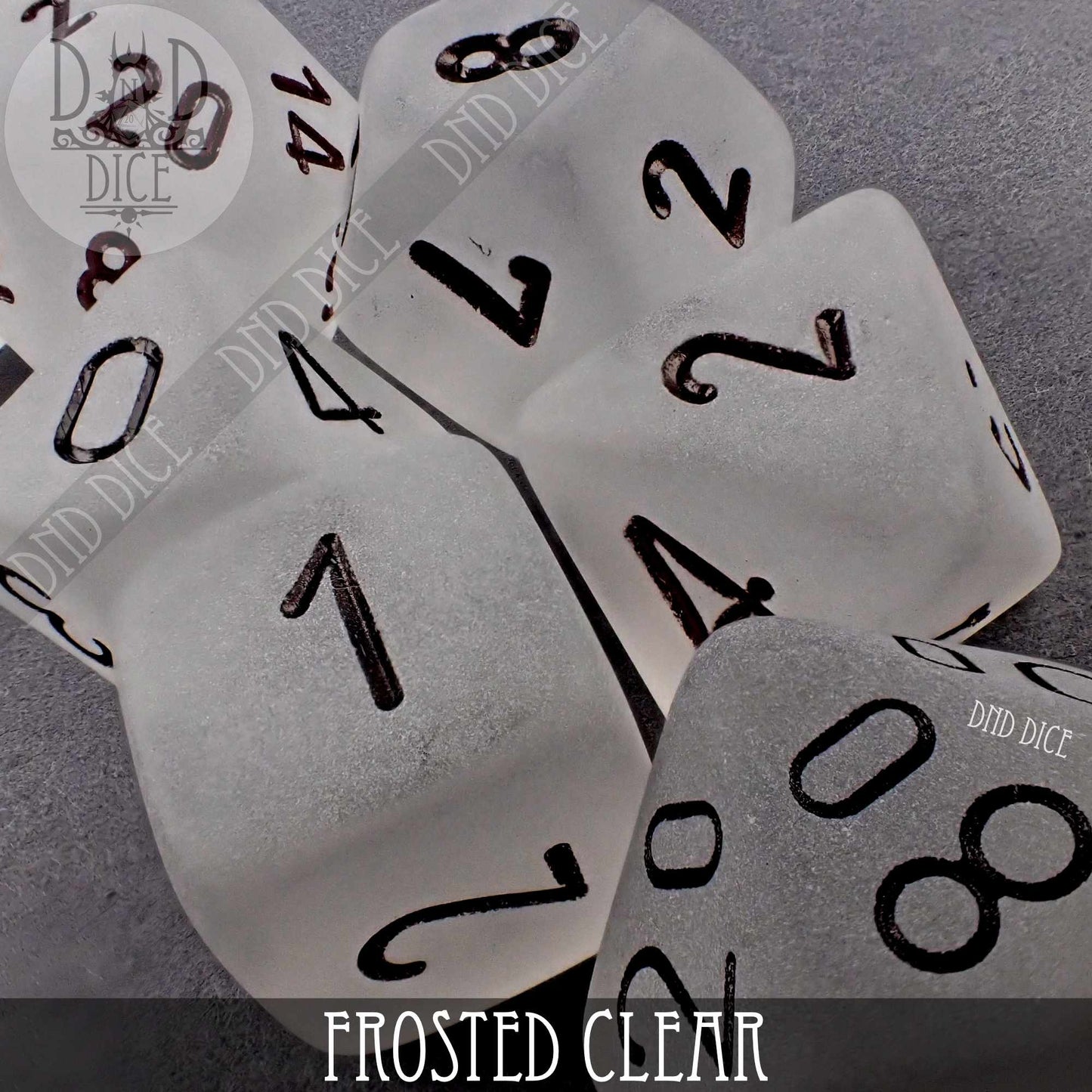 Frosted Clear Dice Set