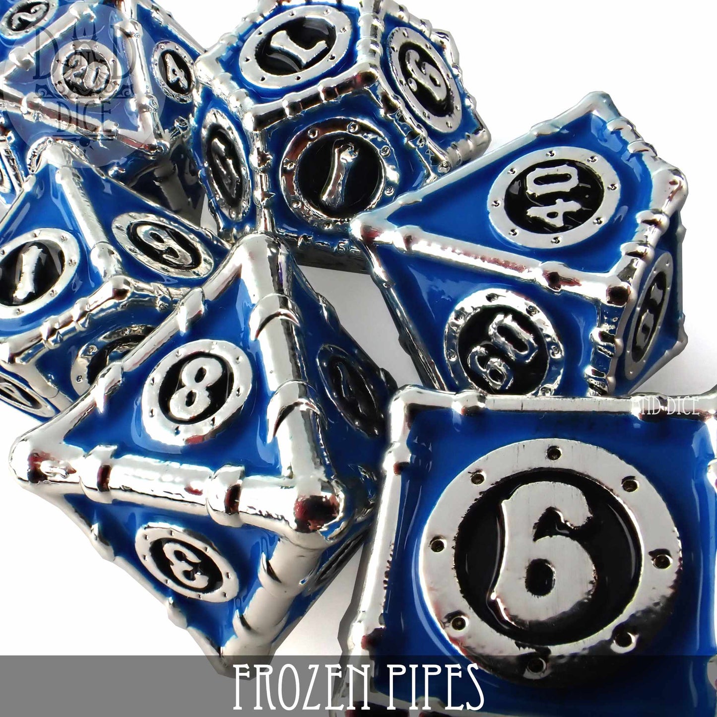 Frozen Pipes Metal Dice Set