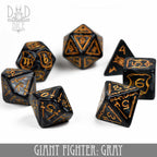 Giant Fighter Gray Dice Set (Oversize)