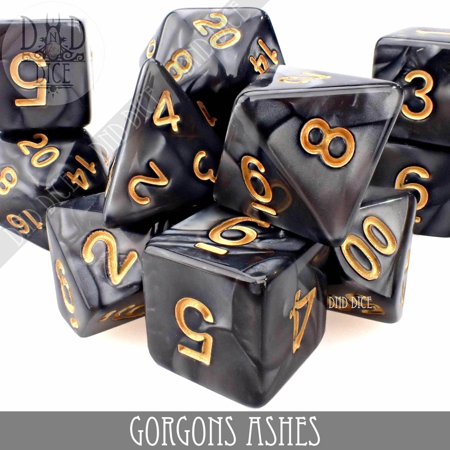 Gorgons Ashes 7 or 11 Dice Set - 11 Dice Set