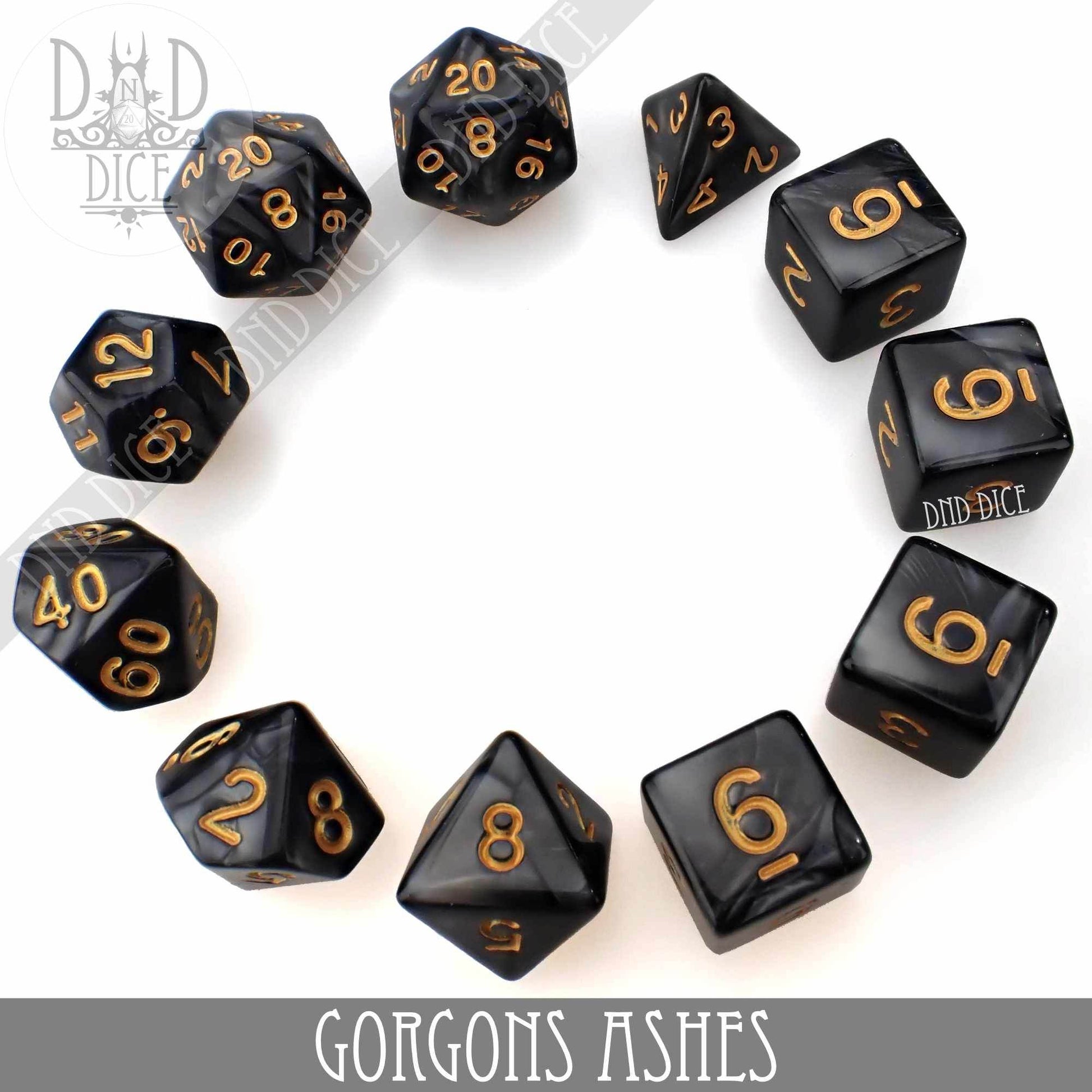 Gorgons Ashes 7 or 11 Dice Set - 7 Dice Set