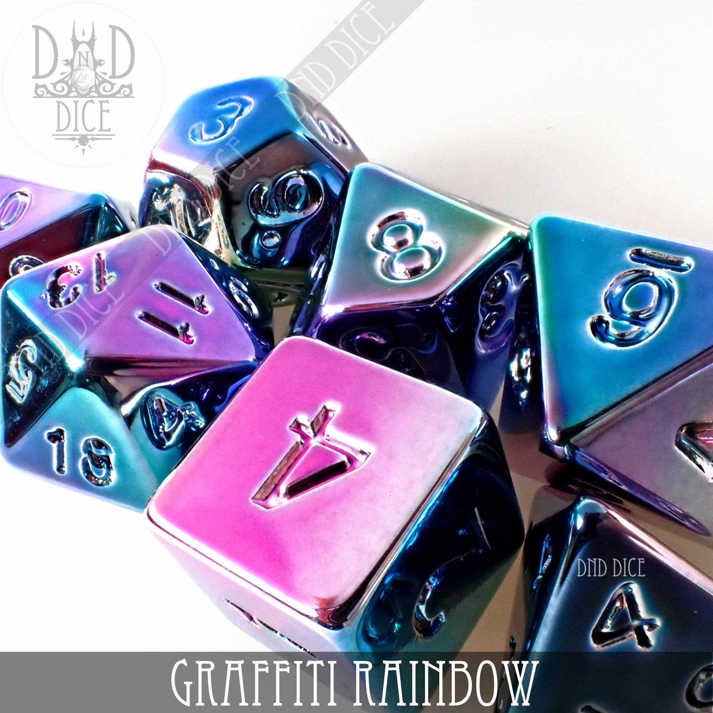 Graffiti Rainbow Dice Set