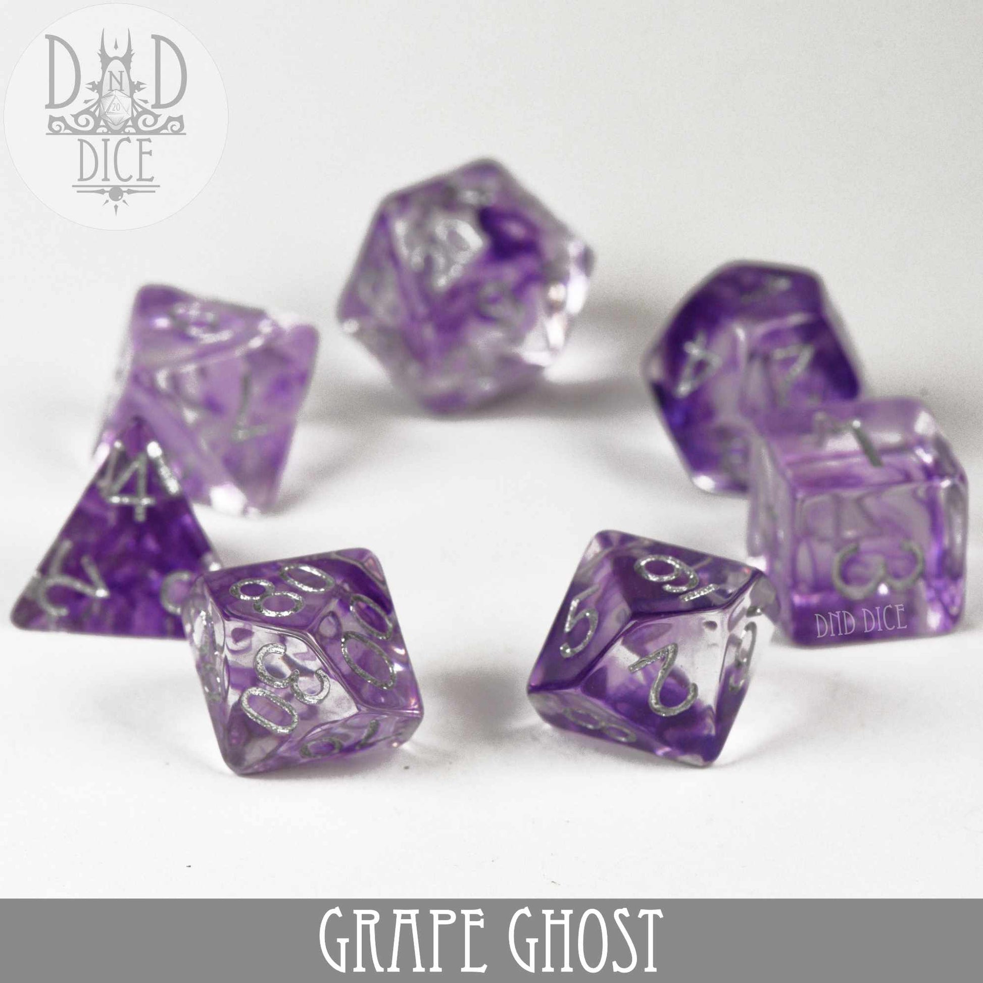 Grape Ghost Dice Set