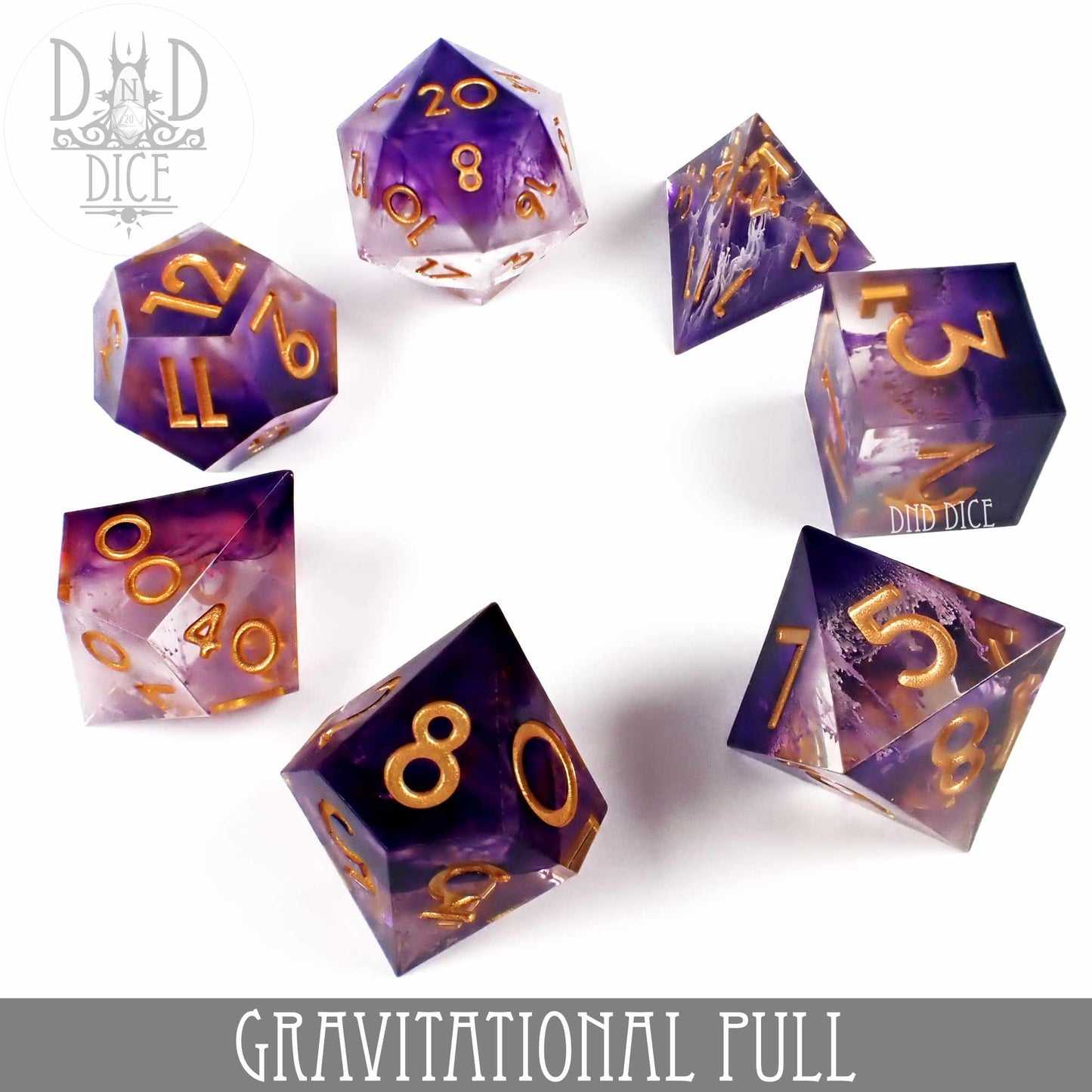 Gravitational Pull Handmade Dice Set