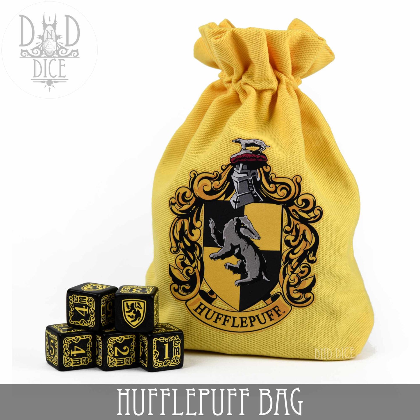 Harry Potter - Hufflepuff Dice Bag & 5D6