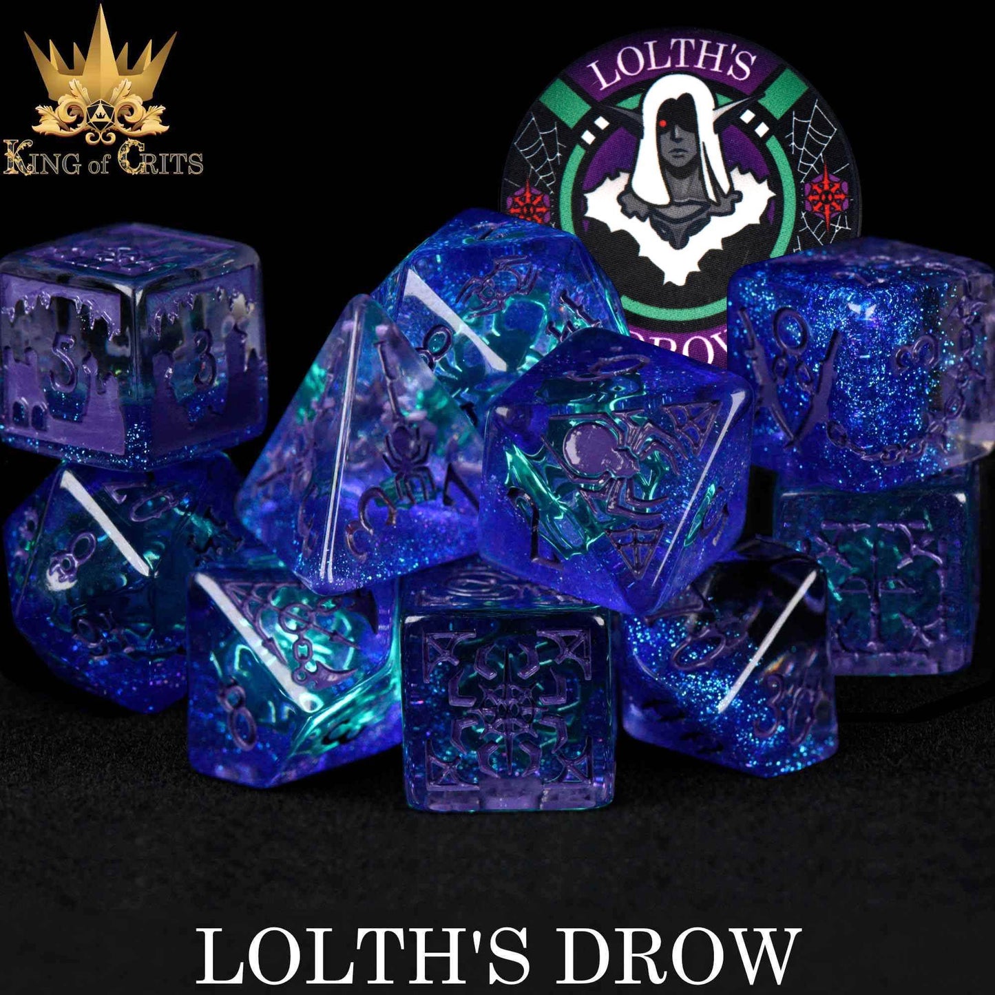 Lolth's Drow 11 Dice Set - 