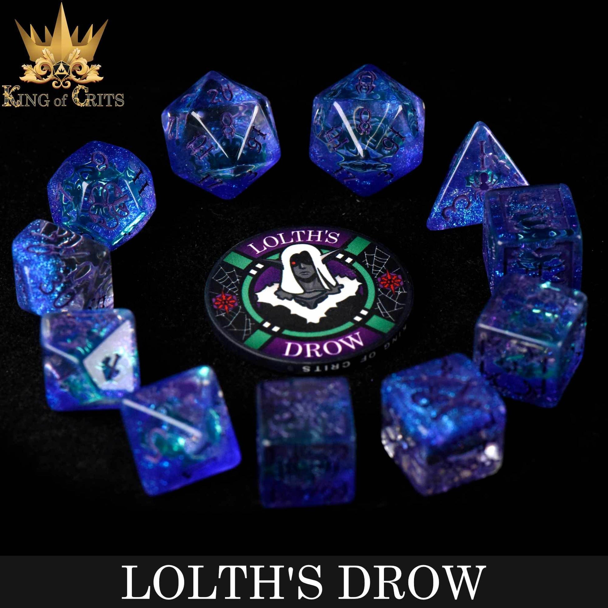 Lolth's Drow 11 Dice Set - 