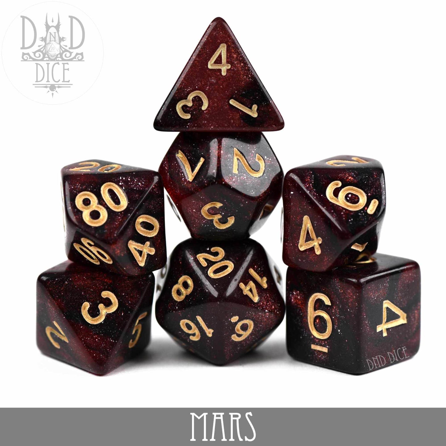 Mars Galaxy 7 or 11 Dice Set - 7 Dice Set