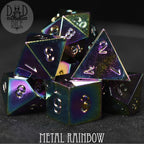 Metal Rainbow Dice Set