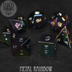 Metal Rainbow Dice Set