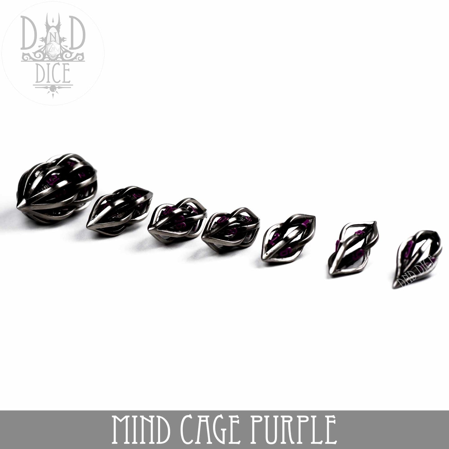 Mind Cage Purple - Juego de dados de metal (caja de regalo)