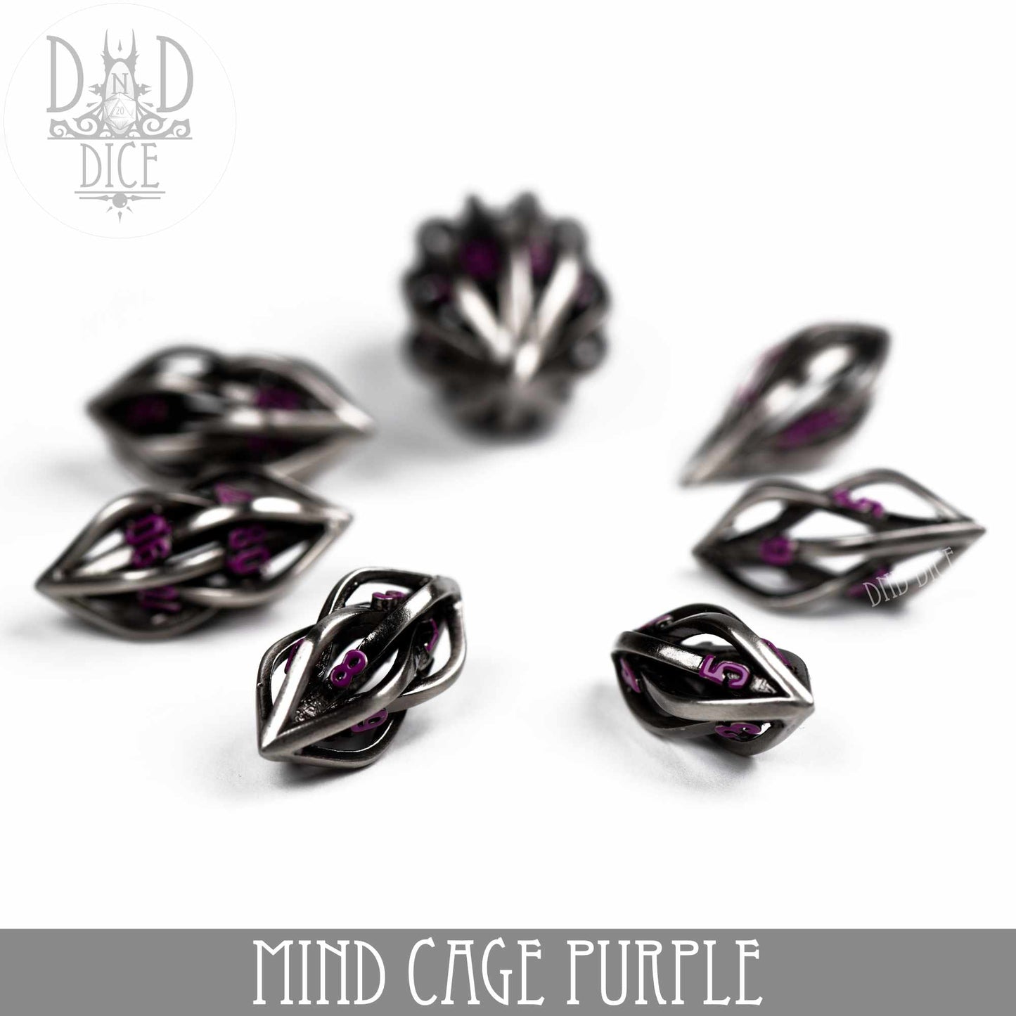 Mind Cage Purple - Juego de dados de metal (caja de regalo)