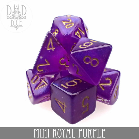 Mini jeu de dés violet royal (10 mm)