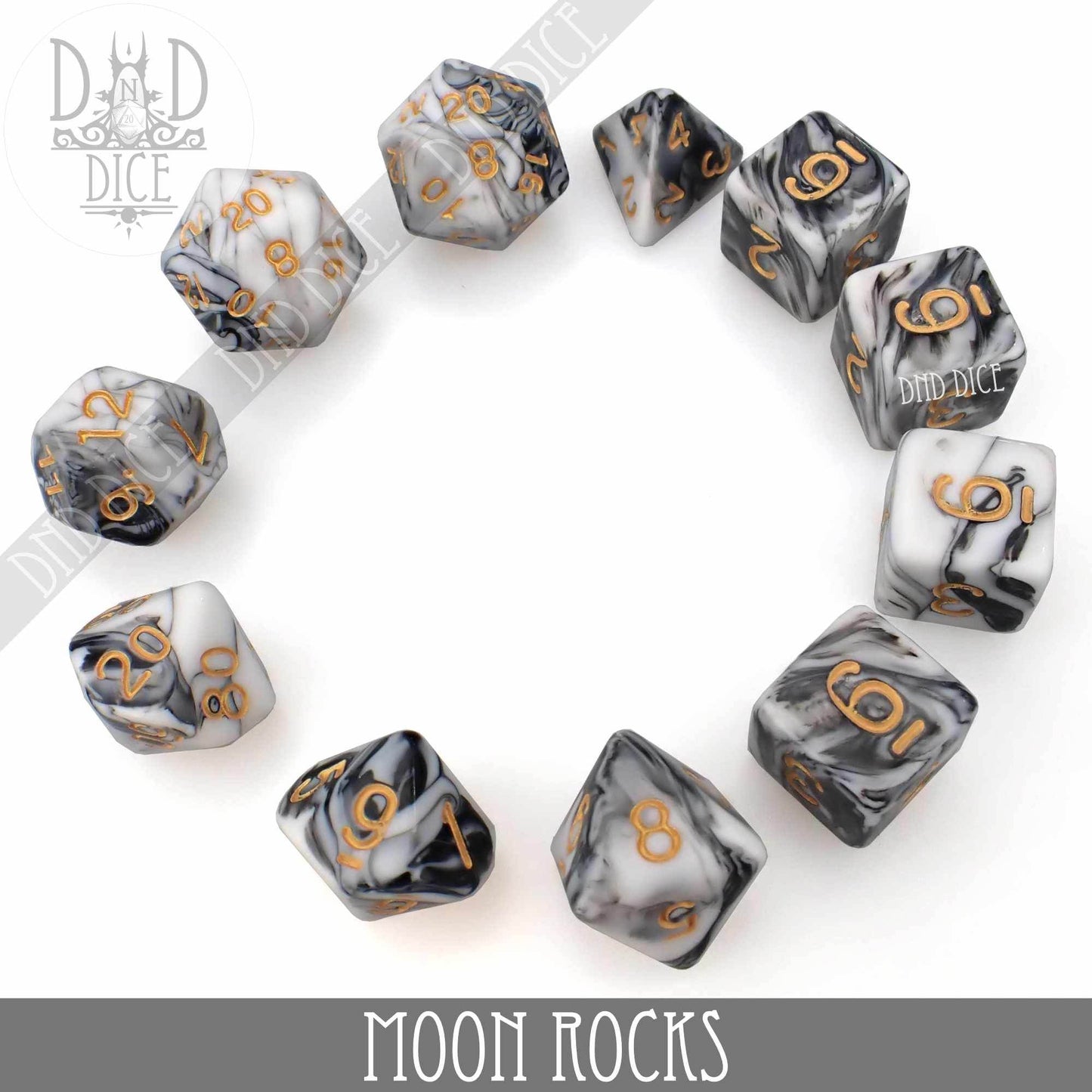 Moon Rocks 7 or 11 Dice Set - 7 Dice Set