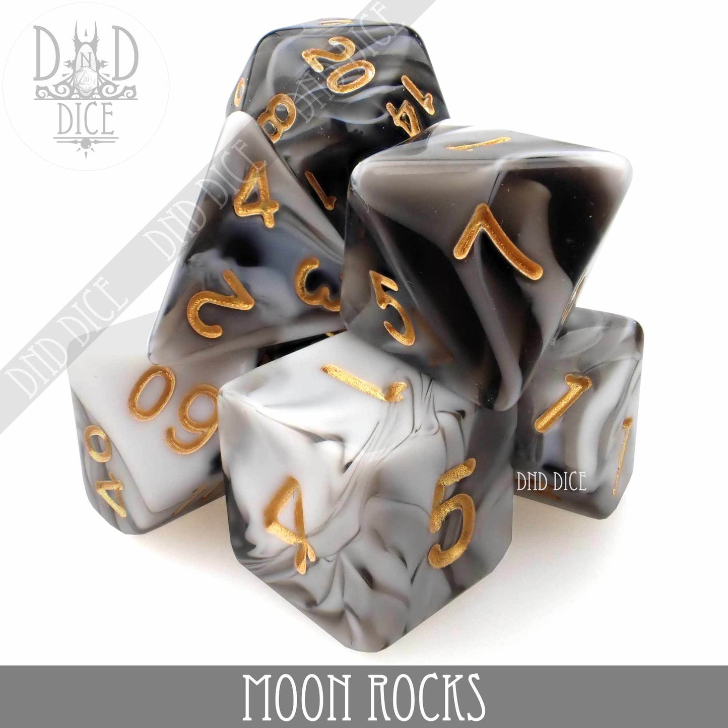 Moon Rocks 7 or 11 Dice Set - 7 Dice Set
