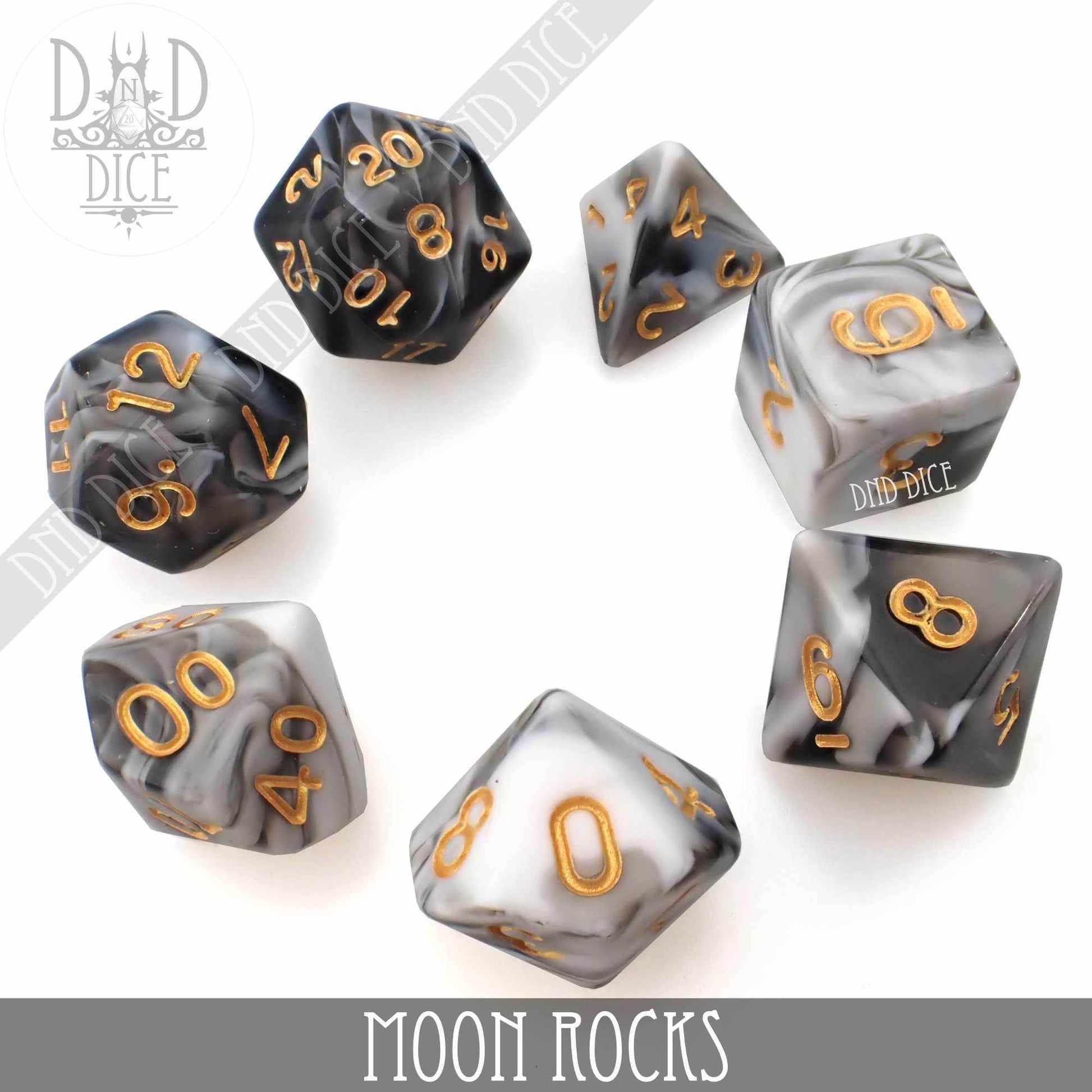 Moon Rocks 7 or 11 Dice Set - 7 Dice Set