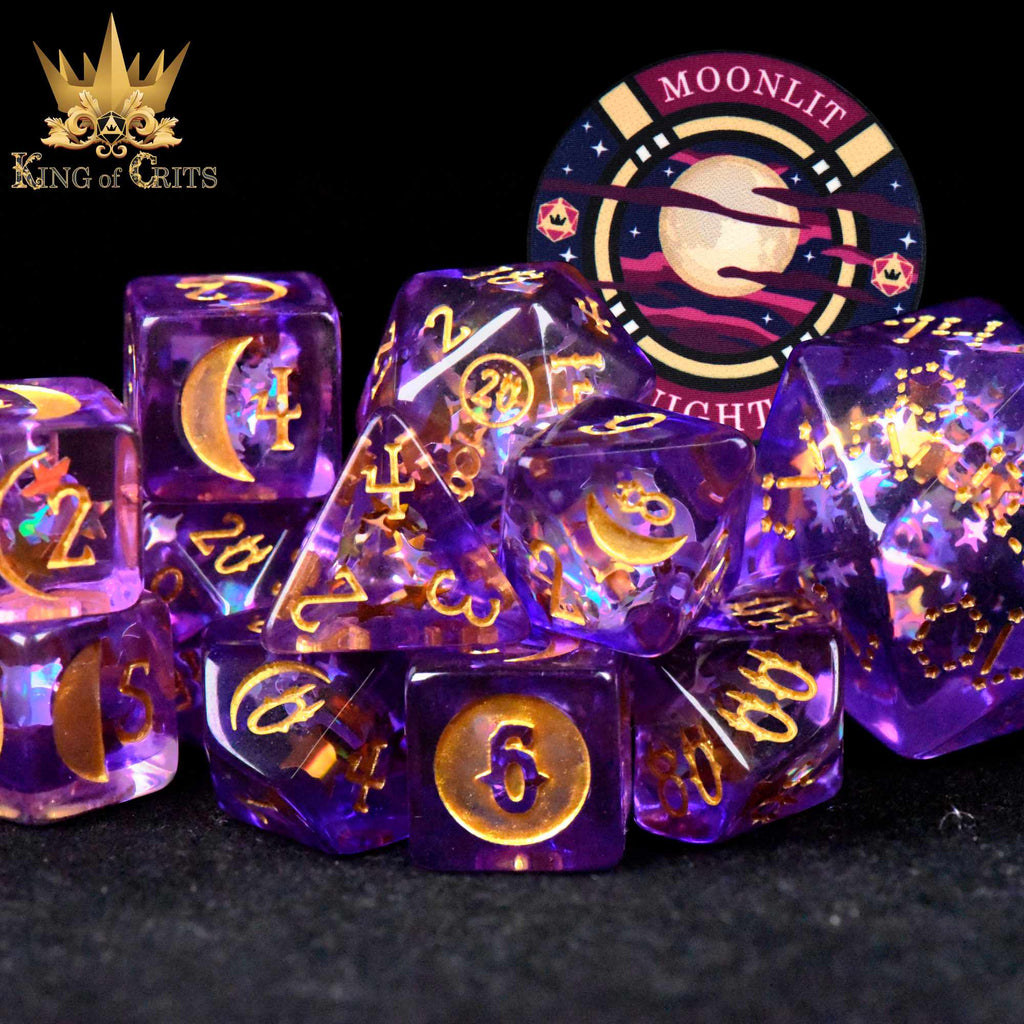 Moonlit Night 12 Dice Set
